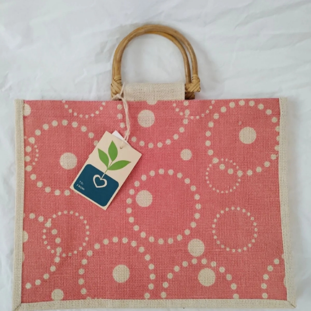 Burlap designer bag/ Tote